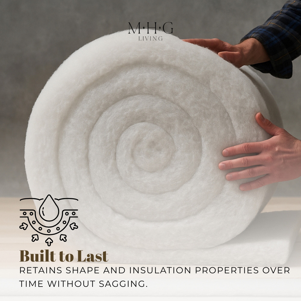 MHG Living White Eco Polyester Loft Insulation Roll 5m x 570 x 110mm Image 6