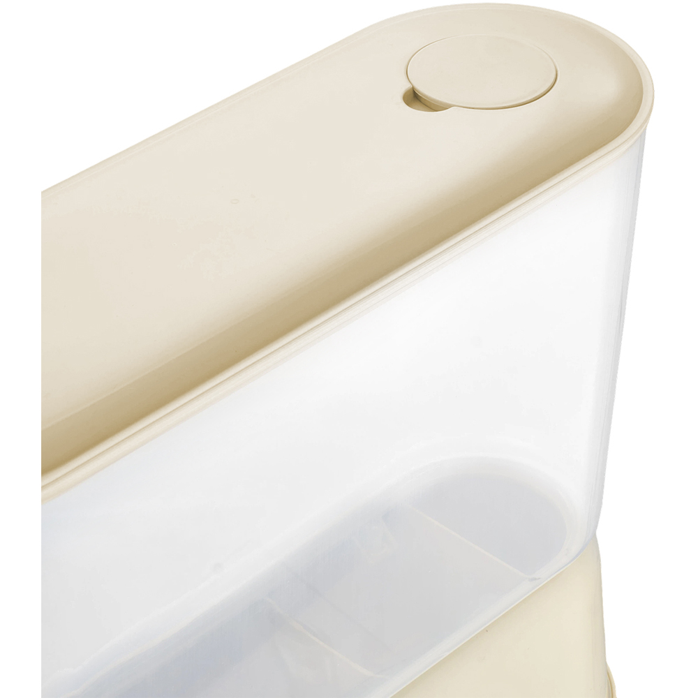 Living and Home 5kg Cream White Airtight Grain Dispenser Image 3