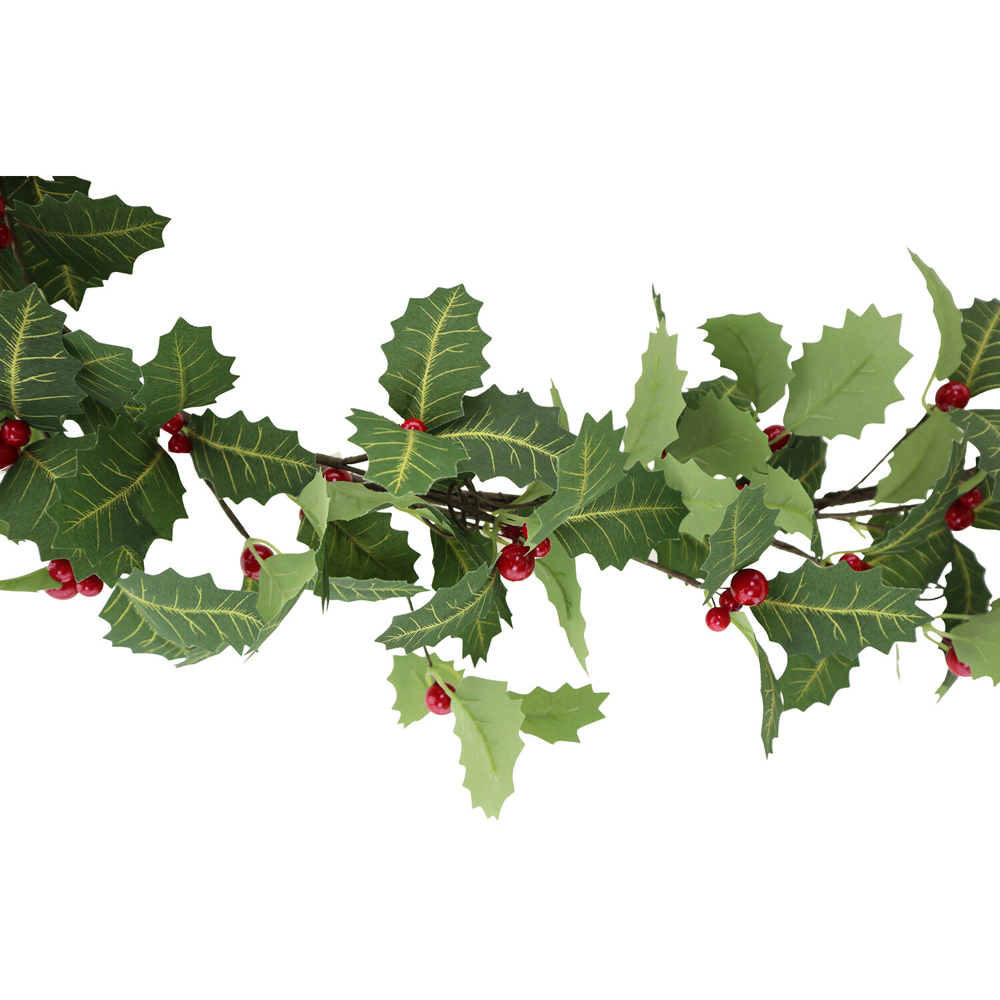 Holly with Berries Garland Image 2