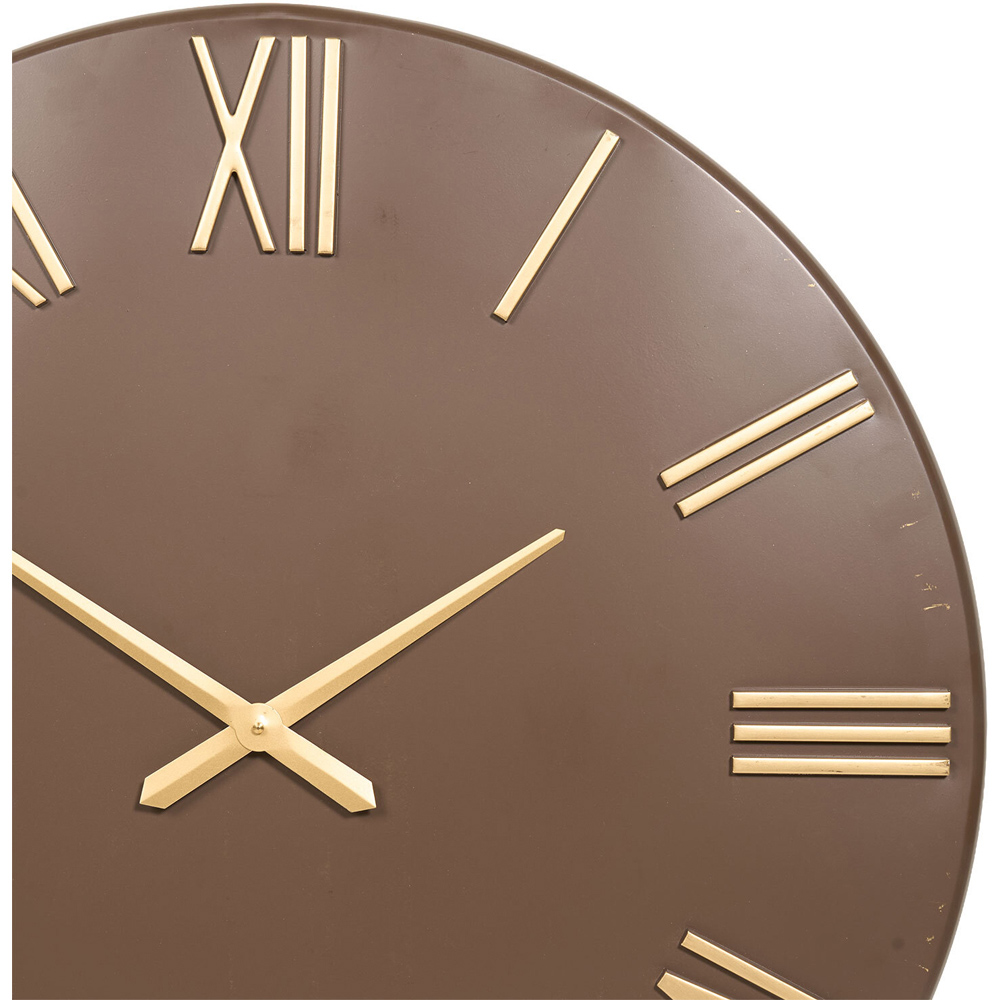 Round Numeral Wall Clock Mocha Image 3