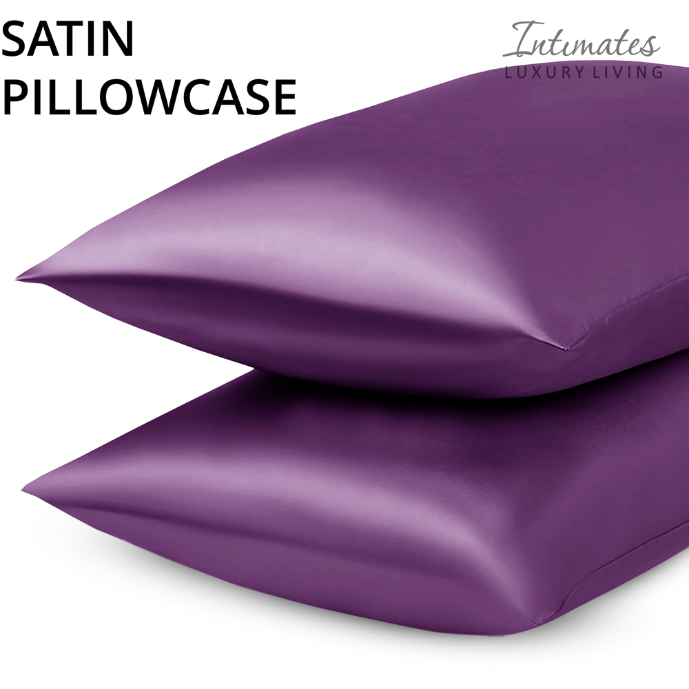 Intimates Single Purple Satin Bedding Set Image 5
