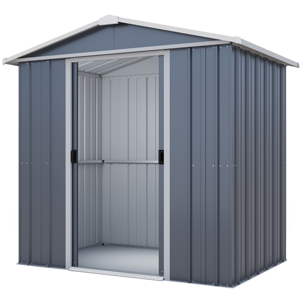 Yardmaster Castleton 6.8 x 7.2ft Anthracite Metal Apex Storage Shed Image 1