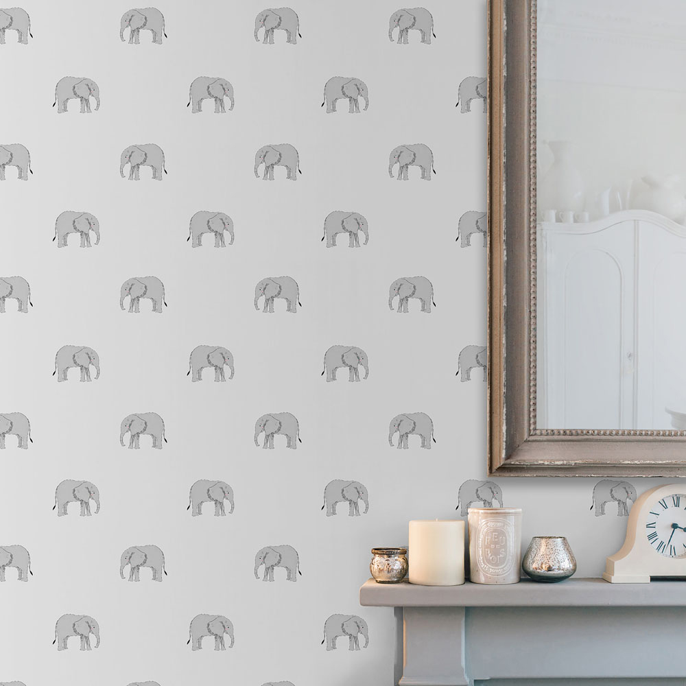 Sophie Allport Elephant Grey Wallpaper Image 4