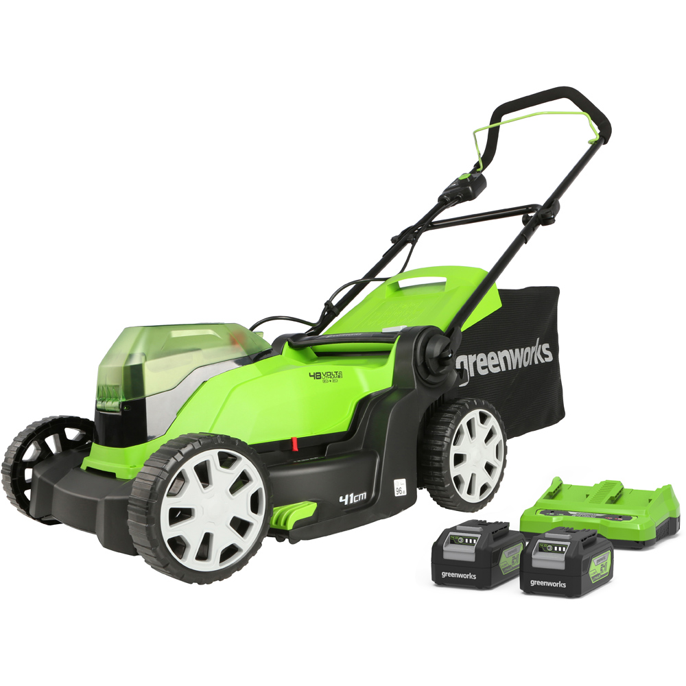 Greenworks 41cm Cordless Lawn Mower 48V Image 1