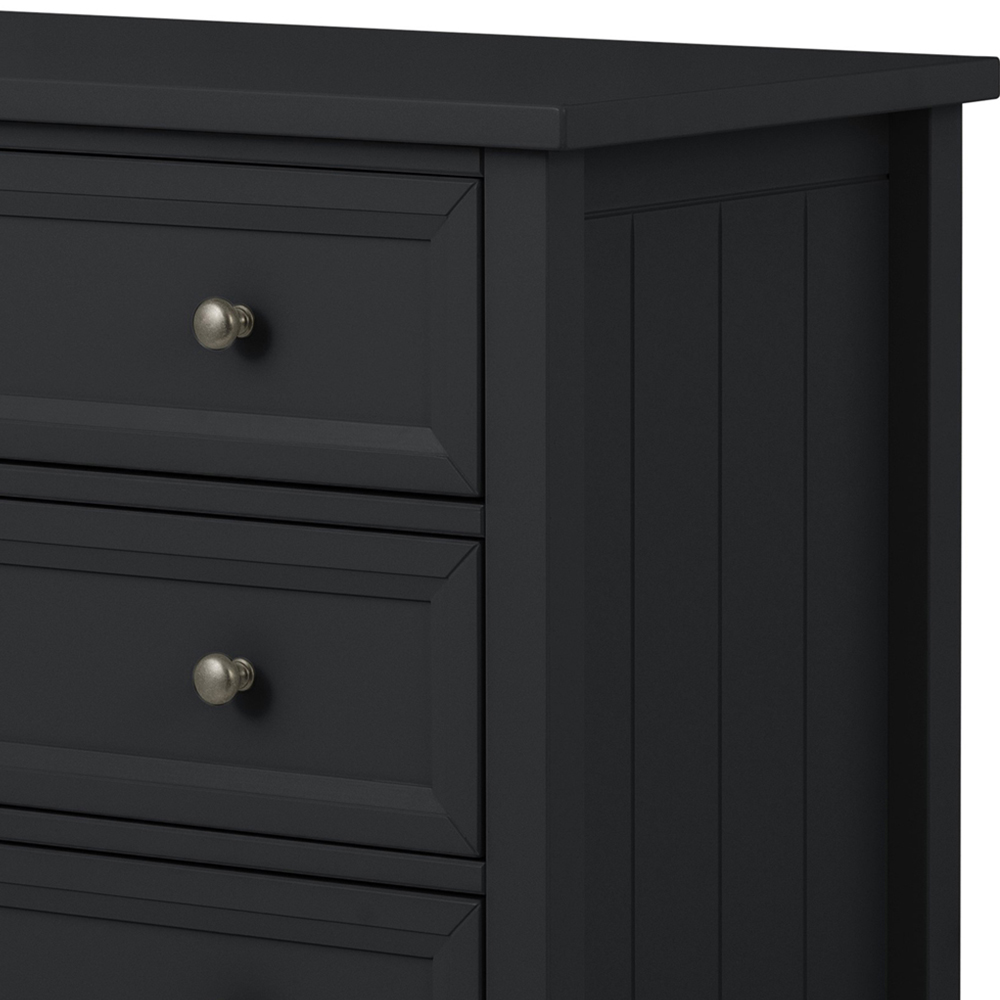 Julian Bowen Maine 3 Drawer Anthracite Wide Chest of Drawers Image 3