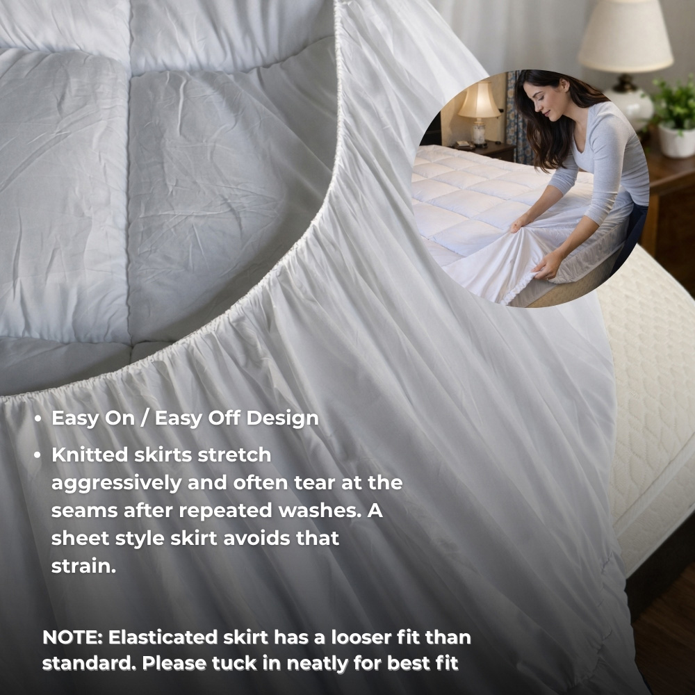 MHG Living King Size Binded Hollowfibre Mattress Topper Image 4
