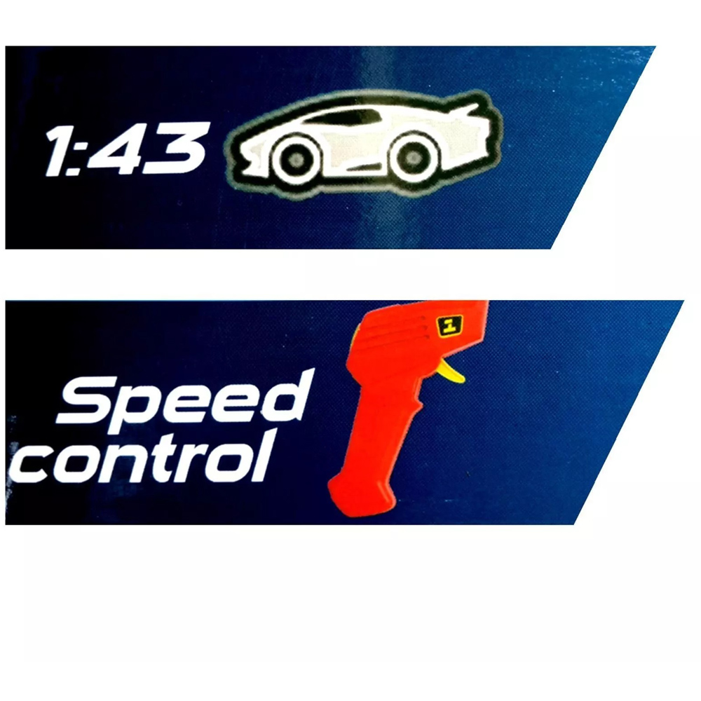 Rexco JJ85 Kids Large Remote Control Light Up Slot Car Racing Track Set Image 4