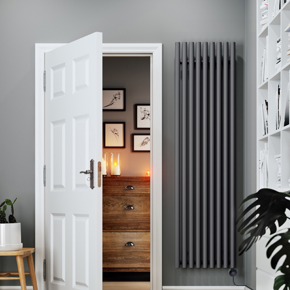 Terma Rolo-Room E Wi-Fi Modern Grey Electric Radiator 1000W 1800 x 480mm Image 2