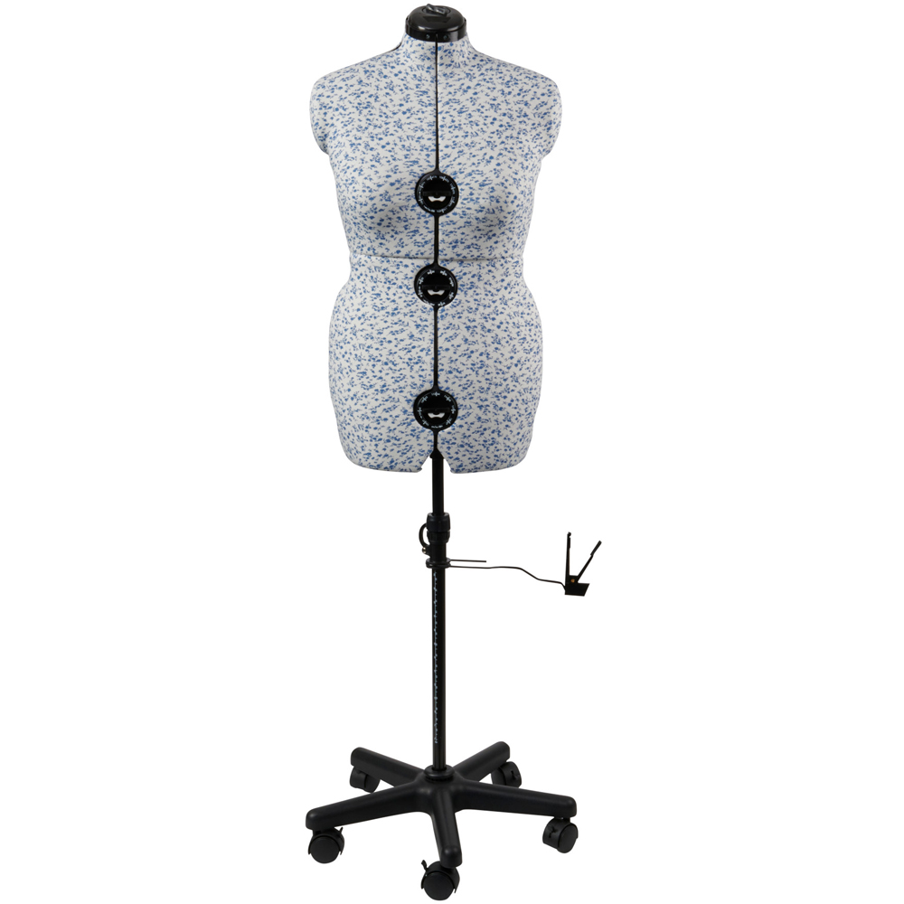 Sewing Online 5919B Ditsy Blue Adjustable 8-Part Dressmakers Dummy with Hem Marker Medium Image 2