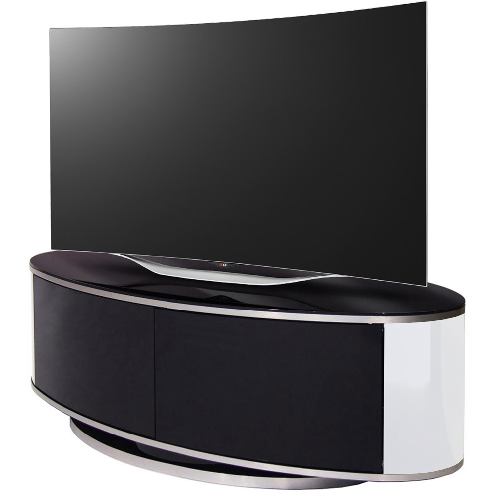 MDA Designs Luna 2 Door Black and White TV Cabinet Image 3