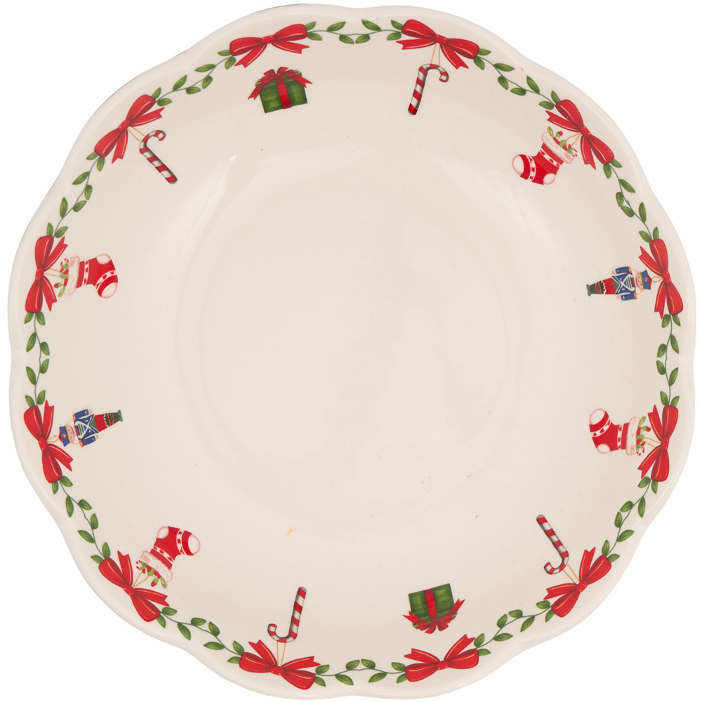 Christmas Print Serving Bowl Image 4