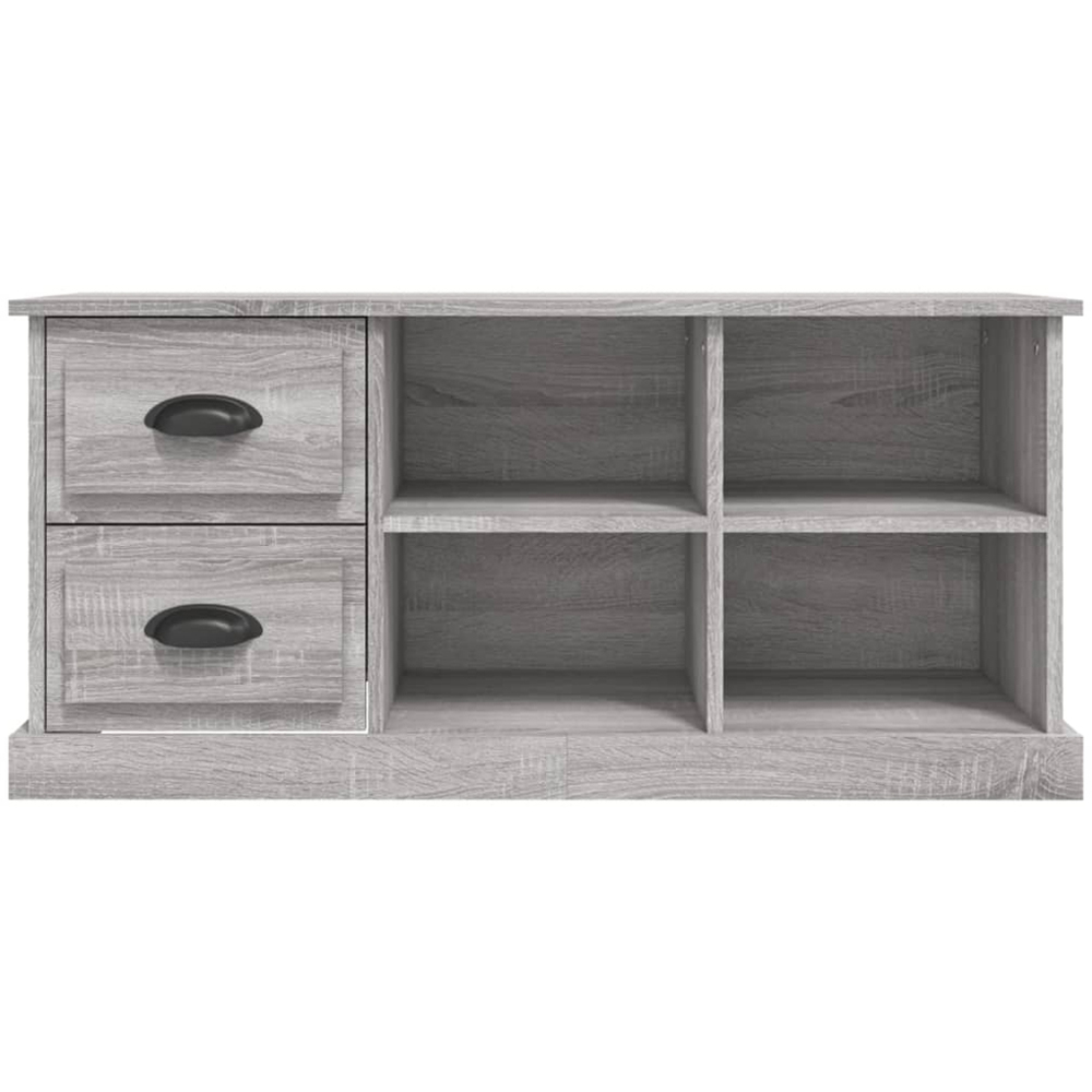 vidaXL 2 Drawer 4 Shelf Grey Sonoma TV Cabinet Image 4