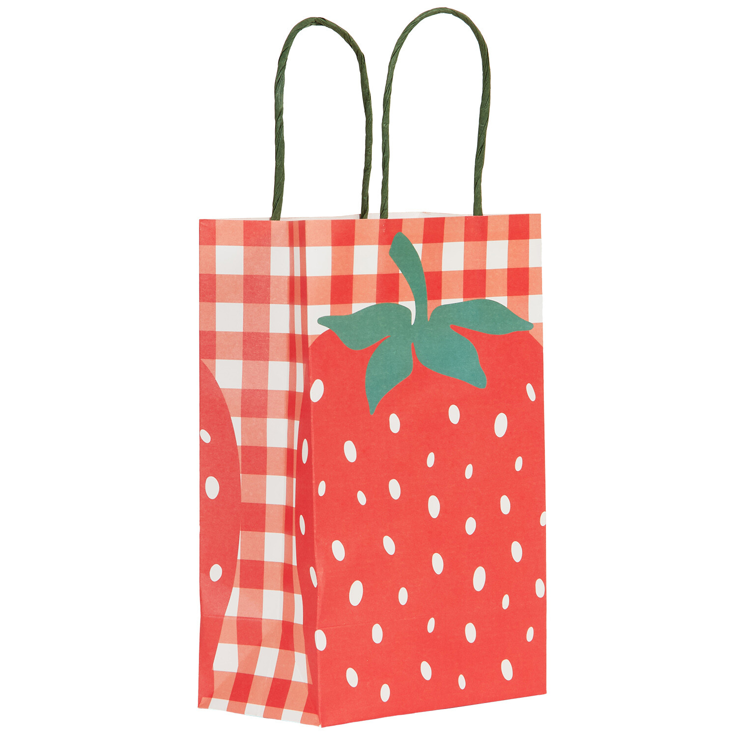 Pack of 8 Strawberry Party Bags  - Red and White Image 4
