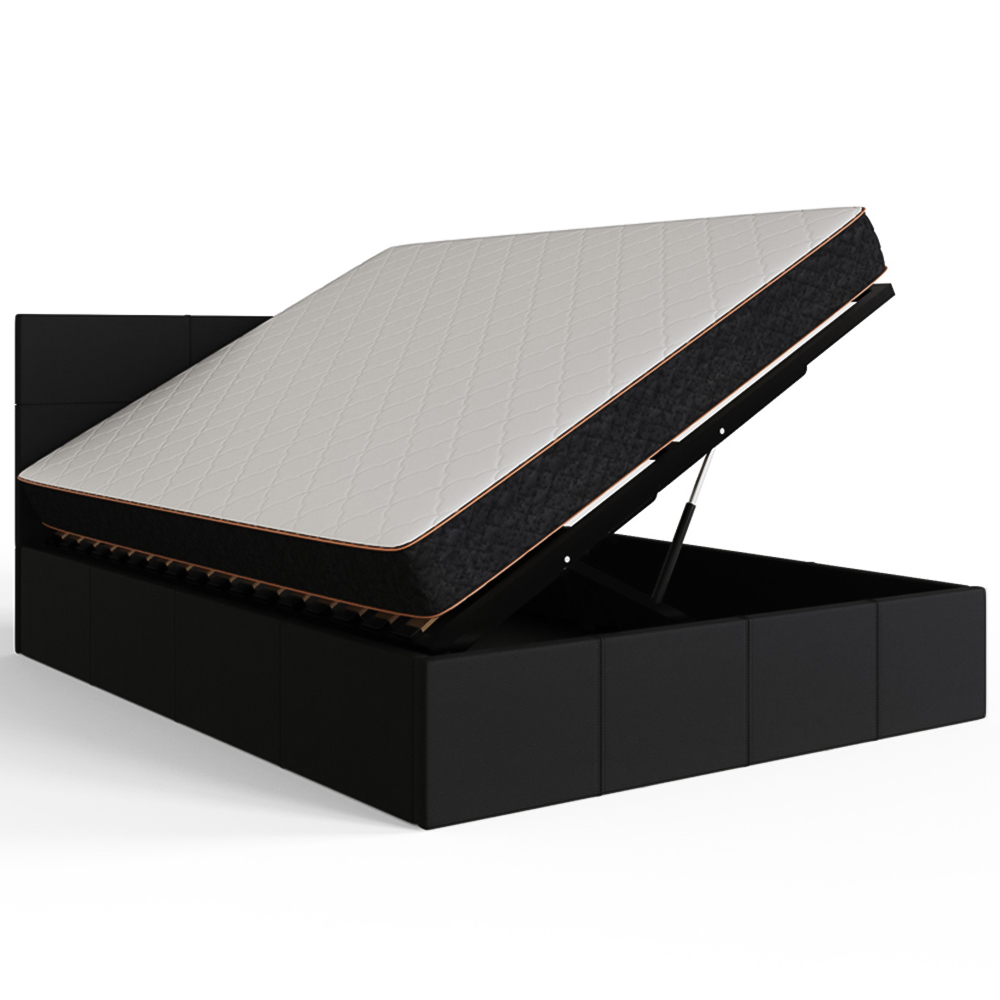 GFW Small Double Black Side Lift Ottoman Bed Image 5
