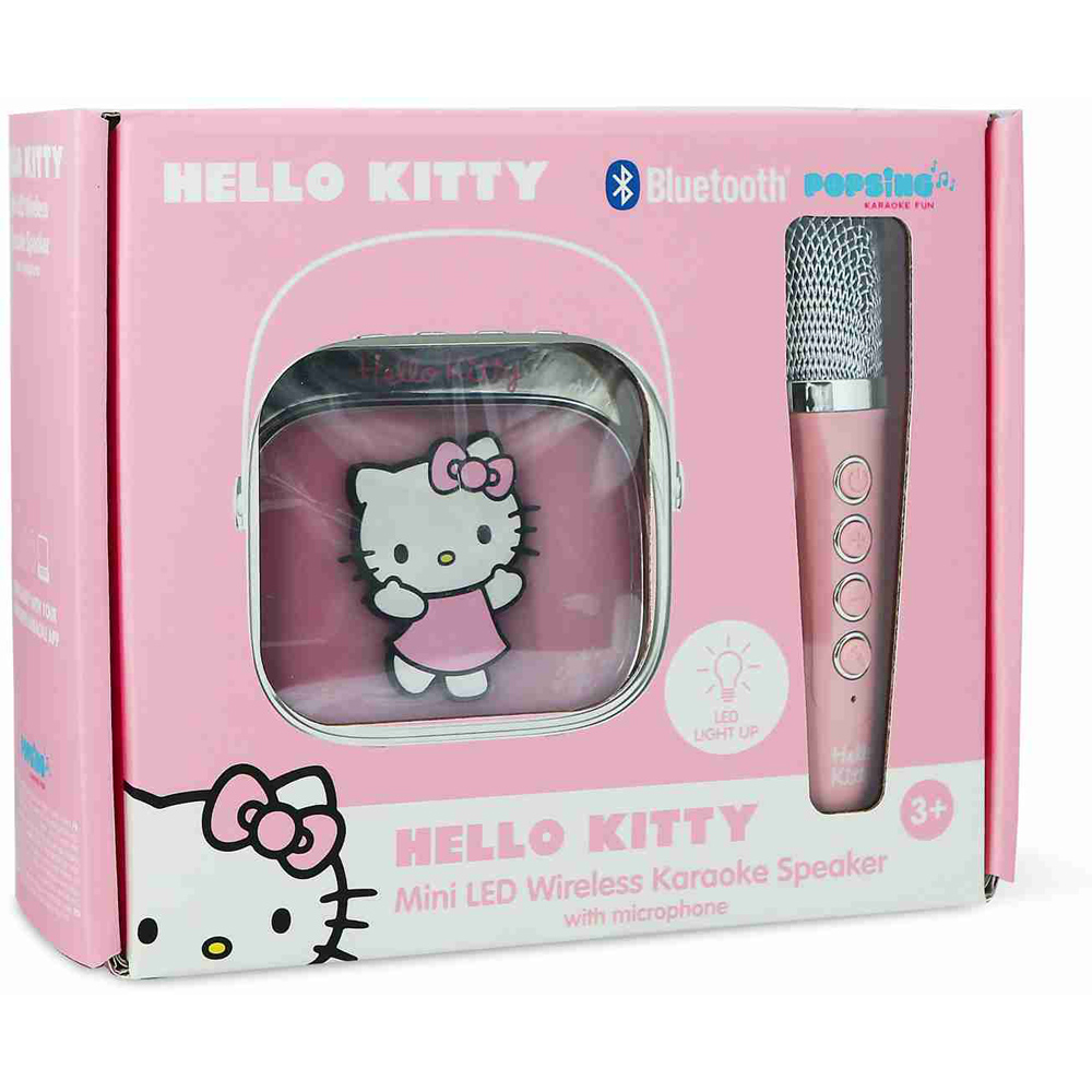 OTL Hello Kitty PopSing LED Light-Up Wireless Karaoke Speaker and Microphone Image 9