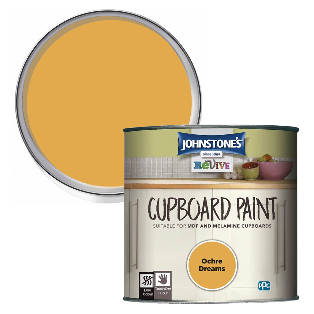 Johnstone's Ochre Dreams Cupboard Paint 750ml Image 1