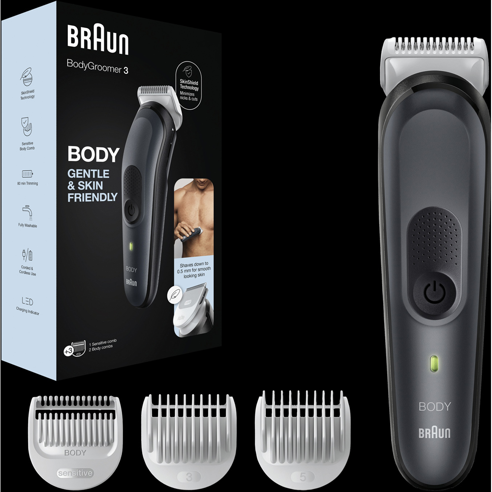 Braun Series 3 3350 Gentle Cordless Full-Body Groomer Image 3