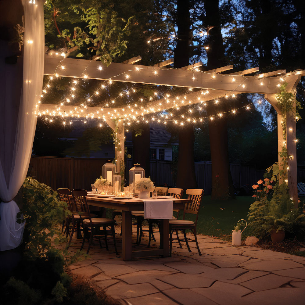 Eagle Connect Warm White LED White String Light 100m Image 6