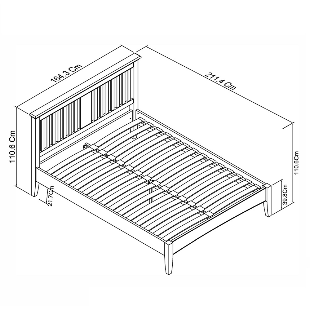 Bentley Designs Hampstead King Size Oak and Ivory Bedstead Image 3