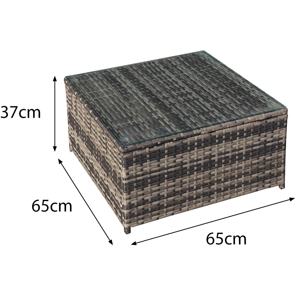 Oseasons Malta 2 Seater Walnut Grey Rattan Lounge Set Image 4