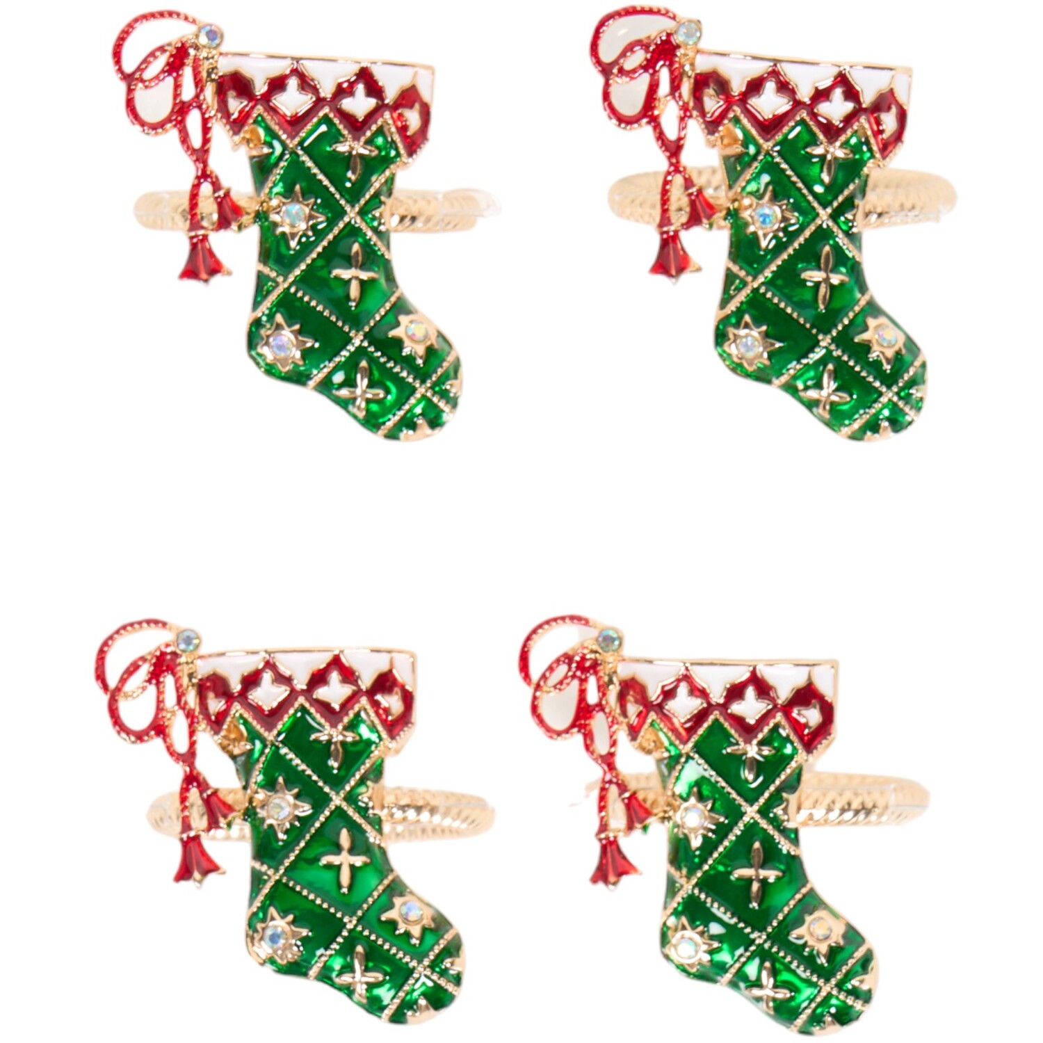 Set of 4 Festive Napkin Rings Image 6