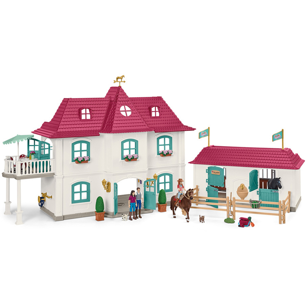 Schleich Horse Club Lakeside Country House and Stable Toy Playset Image 2