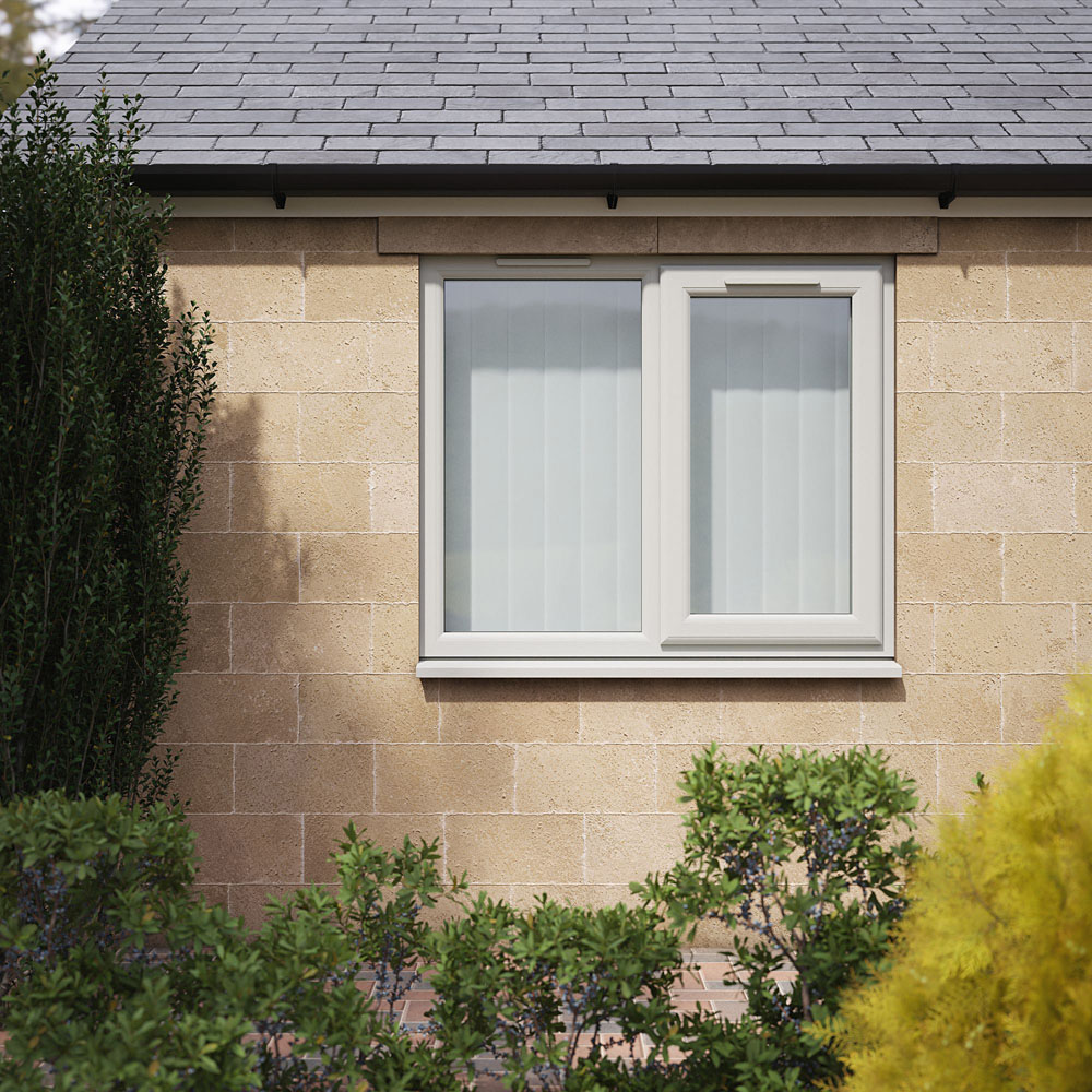 Crystal Agate and White RH Side Hung Next to a Fixed Clear Triple Glazed Window 1109 x 1115mm Image 5