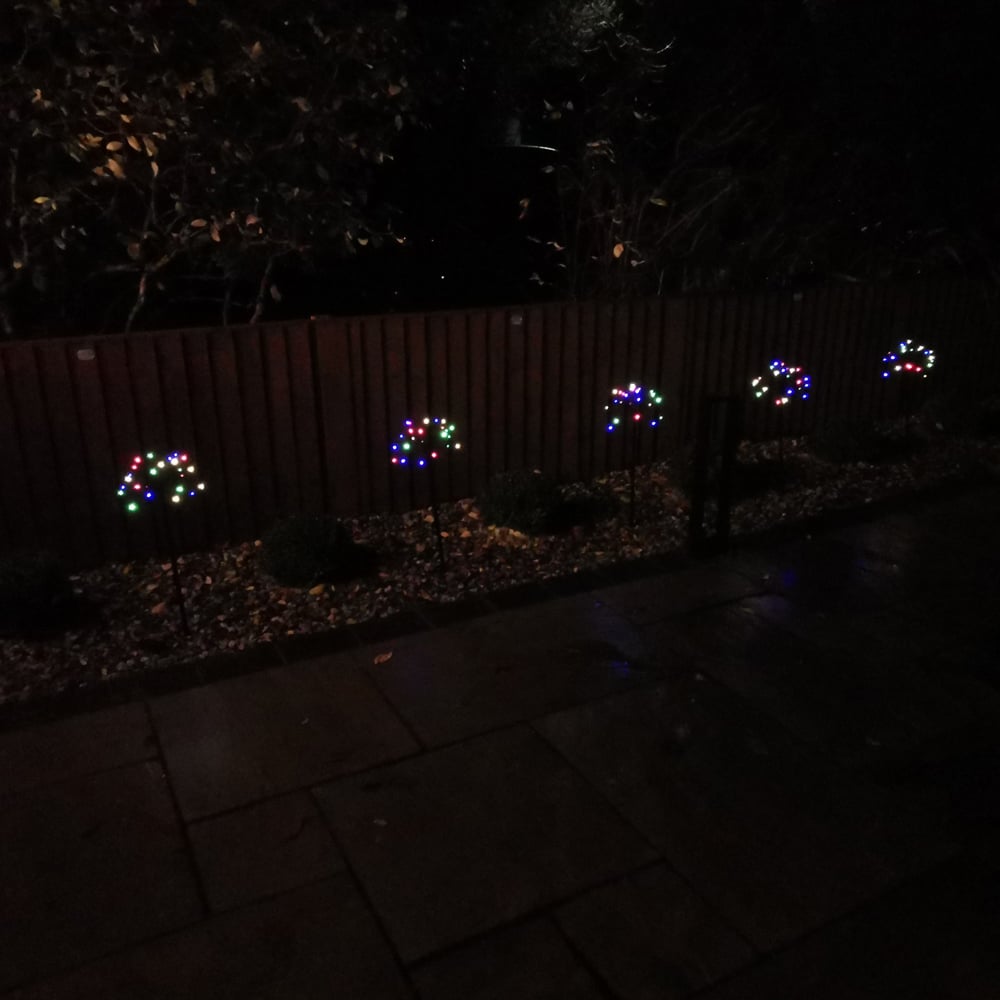 Samuel Alexander Sparkler Multicolour LED Path Light with Timer 63cm 5 Pack Image 4