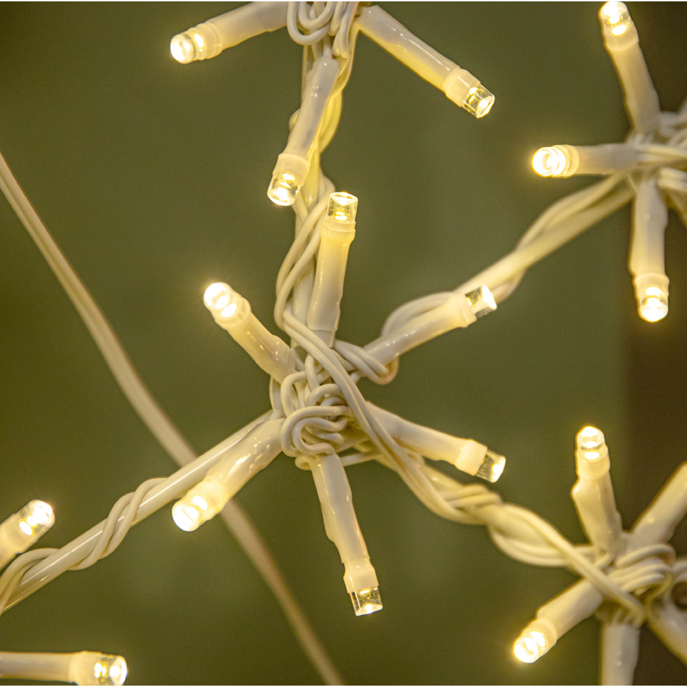 Samuel Alexander Warm White LED Light up Hanging Christmas Snowflake 50cm Image 5
