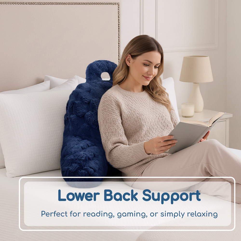 Velosso Navy Chunky Popcorn Back Pillow 65 x 55cm Image 4