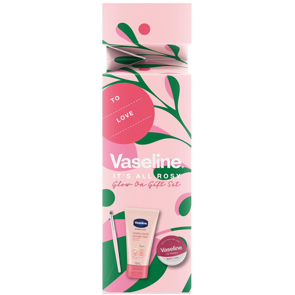 Vaseline Hand and Lip Care It's All Rosy Glow On 3 Piece Gift Set for Her 4 Pack Image 3