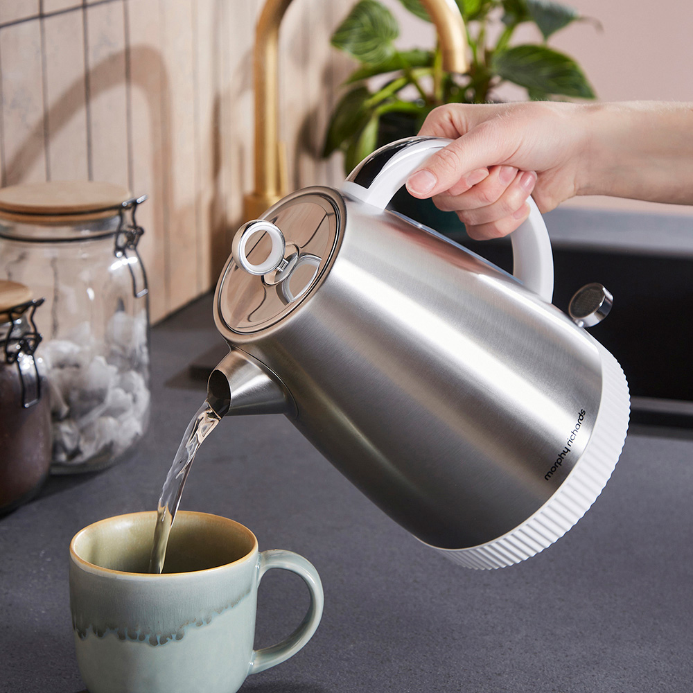 Morphy Richards Mexborough 102903 White Trim Stainless Steel 1.7L Kettle Image 9