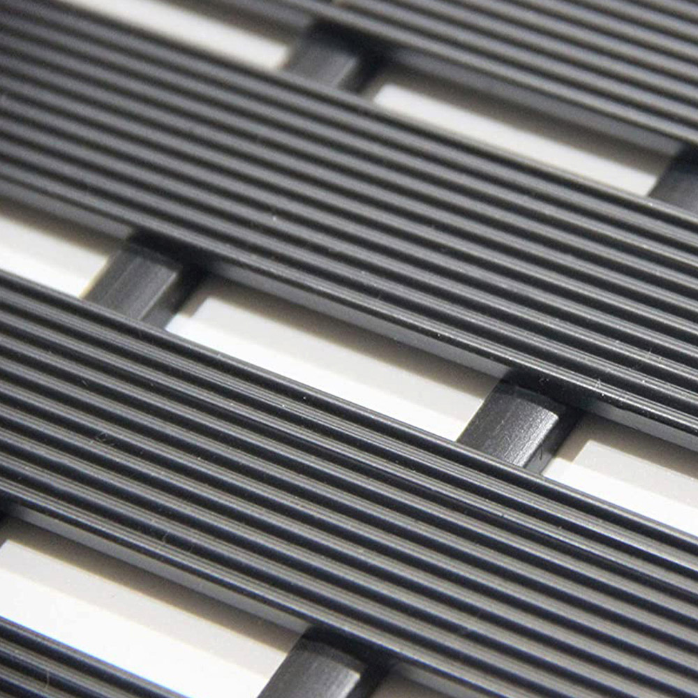 Oseasons Black Non Slip Slatted Shower Mat 61 x 43cm Image 3