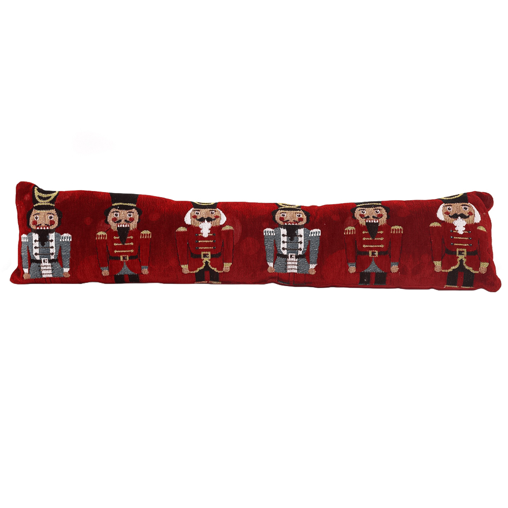 Noel Square Red Xmas Nutcracker Draught Excluder Image 1