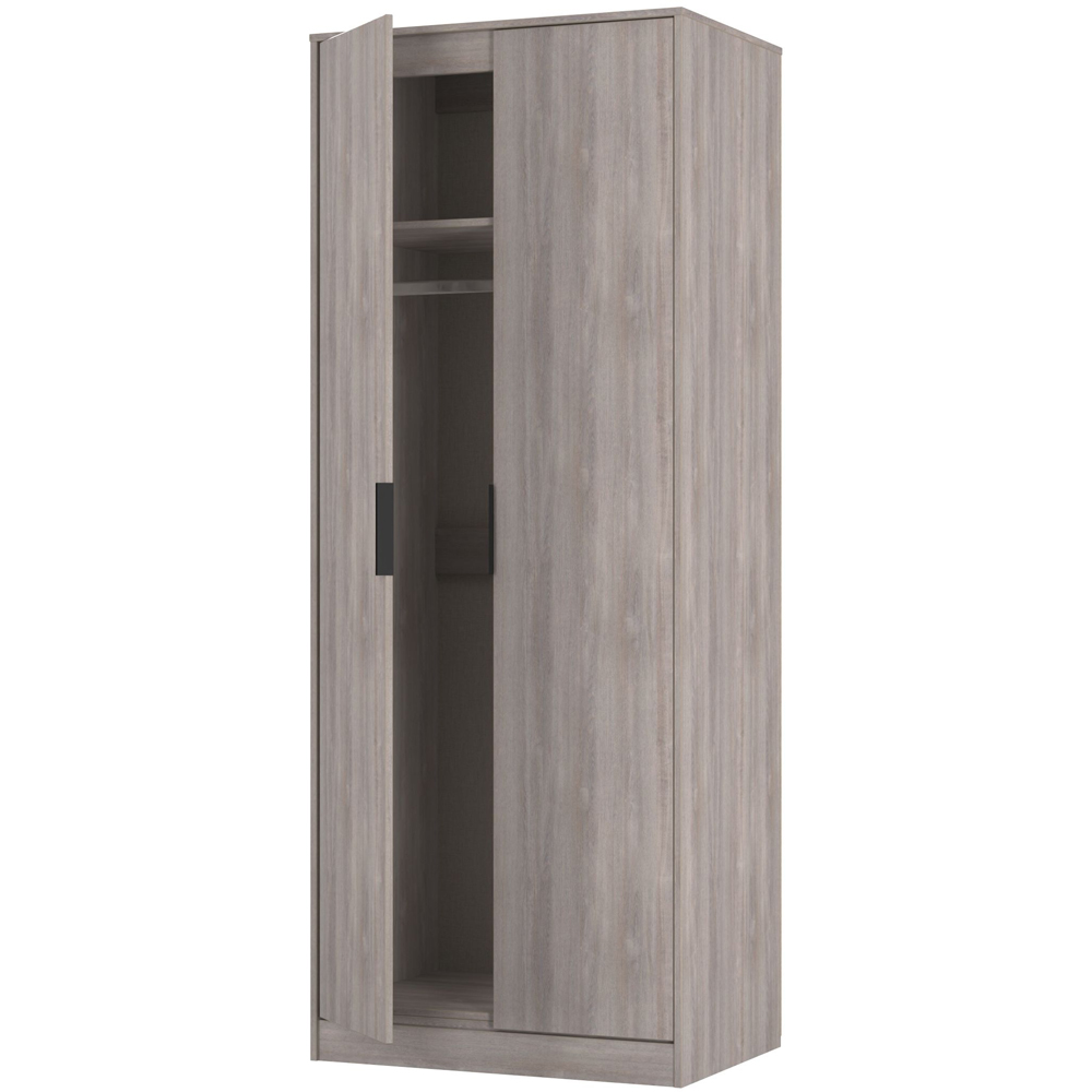 Crowndale Hong Kong 2 Door Grey Oak Tall Wardrobe Ready Assembled Image 6