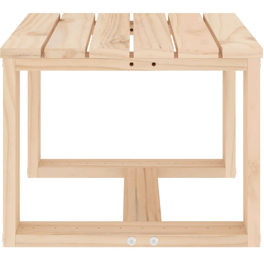 vidaXL Natural Solid Pine Wood Slatted Garden Side Table Image 5