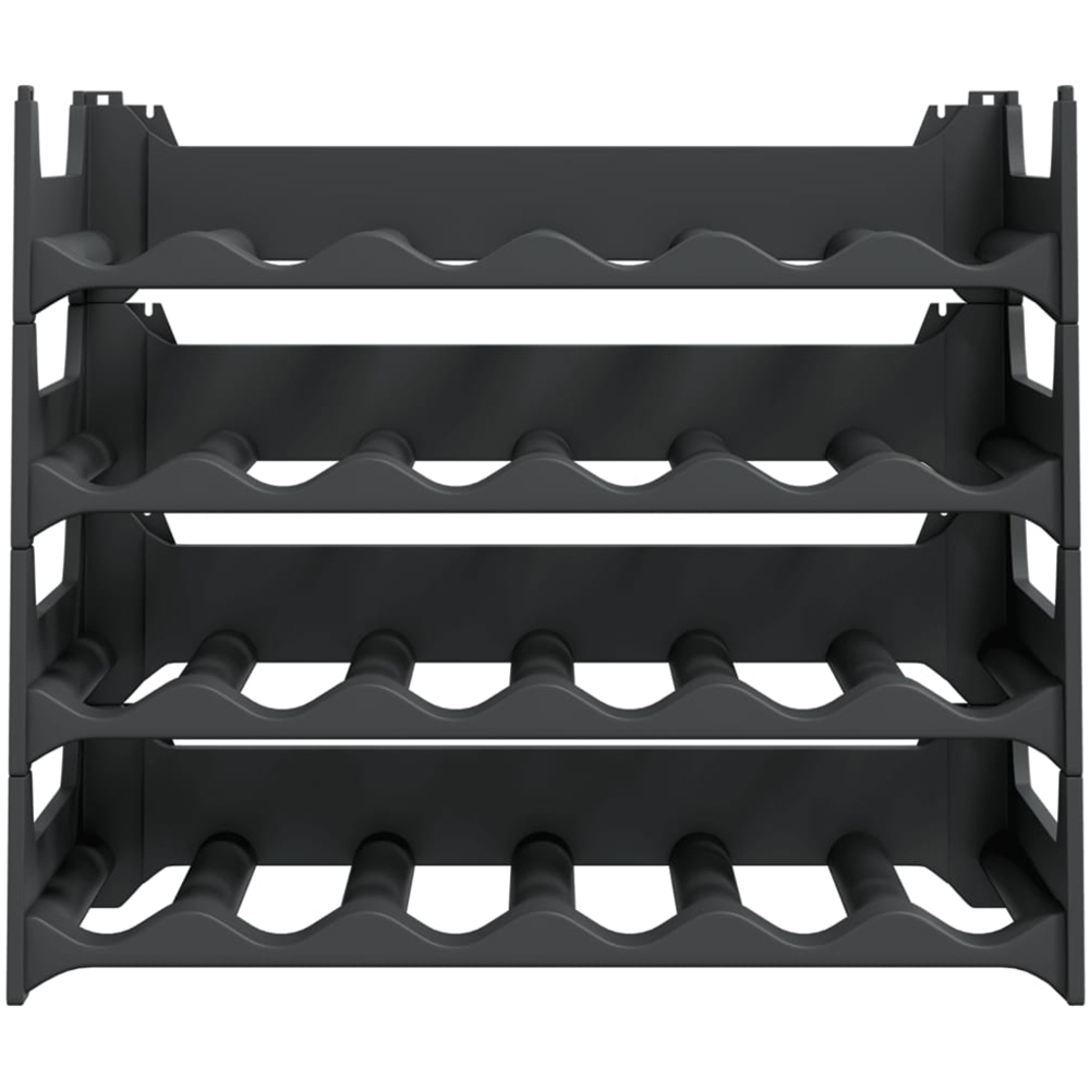 vidaXL 24 Bottle Anthracite Stackable Wine Rack Image 2