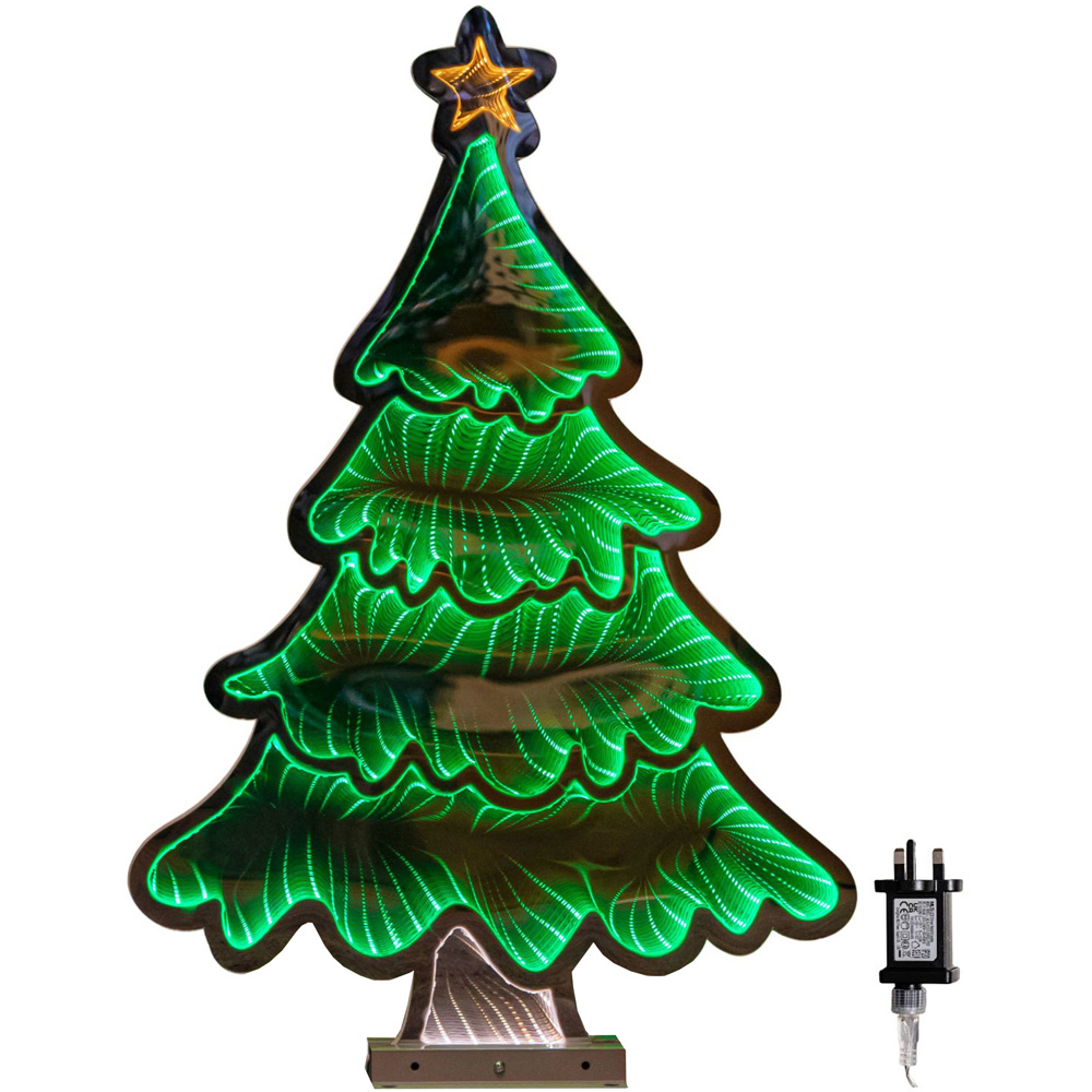 Samuel Alexander Light Up Infinity Standing Christmas Tree with Metal Base 60cm Image 2