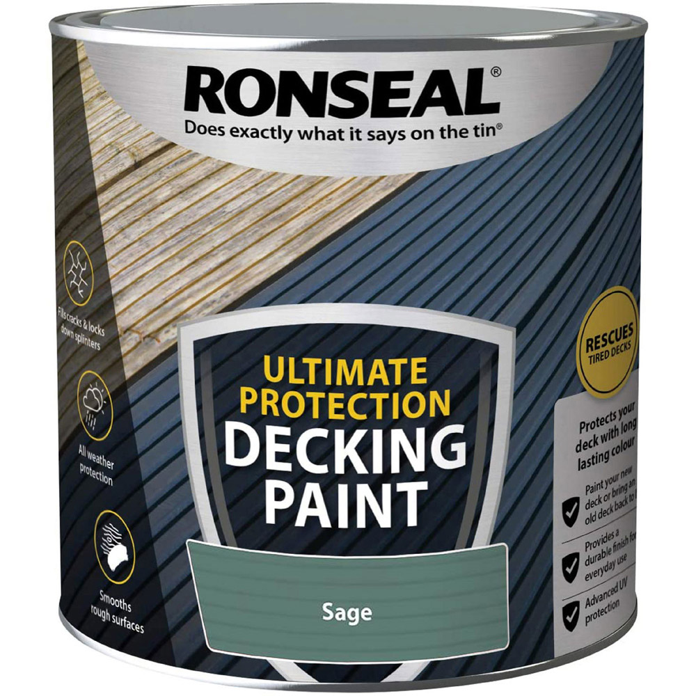 Ronseal Ultimate Protection Sage Decking Paint 2.5L Image 2