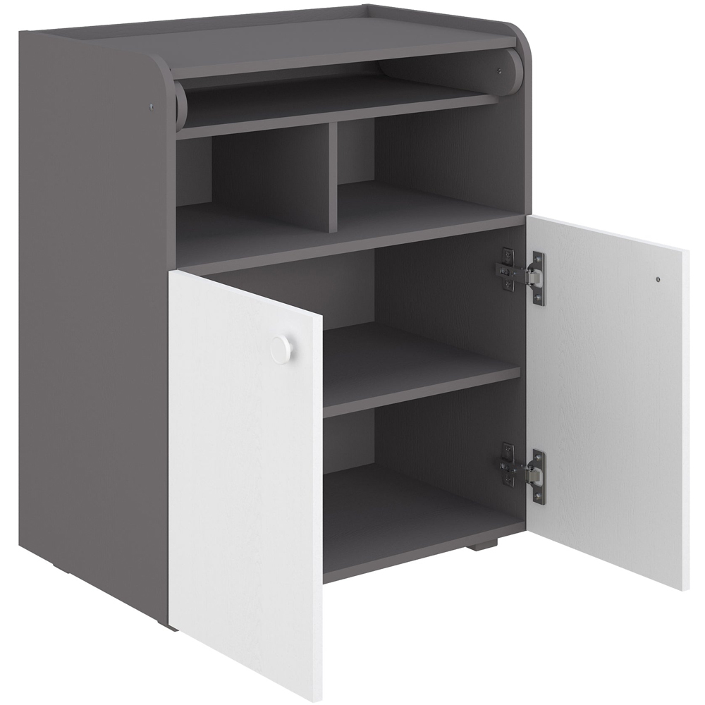 Shefa 700 2 Door 2 Shelf Grey and White Kids Changing Unit Image 4