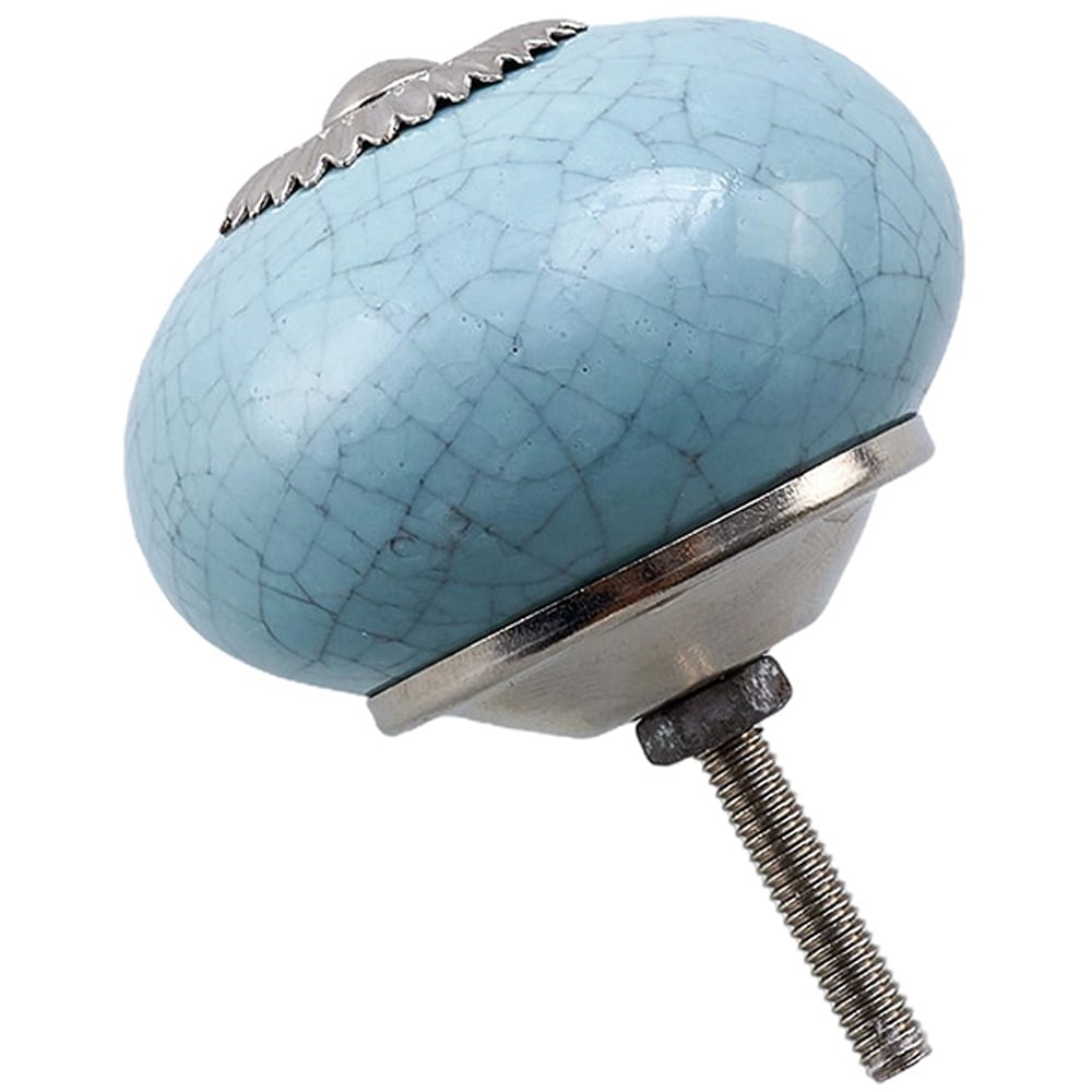 Living and Home Classic Ceramic Furniture Knob with Crackle Finish 6 Pack Image 3