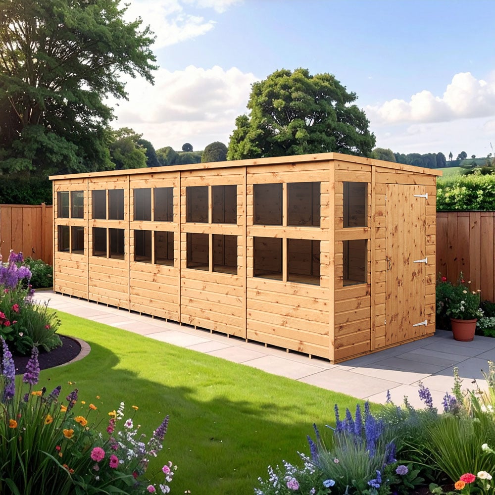 Empire Sheds 6 x 20ft Tongue and Groove Apex Potting Garden Shed Image 2