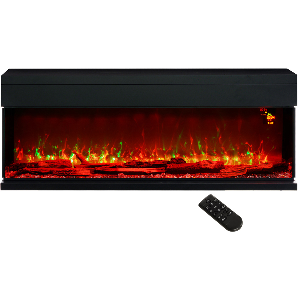 HOMCOM Electric Wall Mounted Fireplace with Remote 127cm Image 1