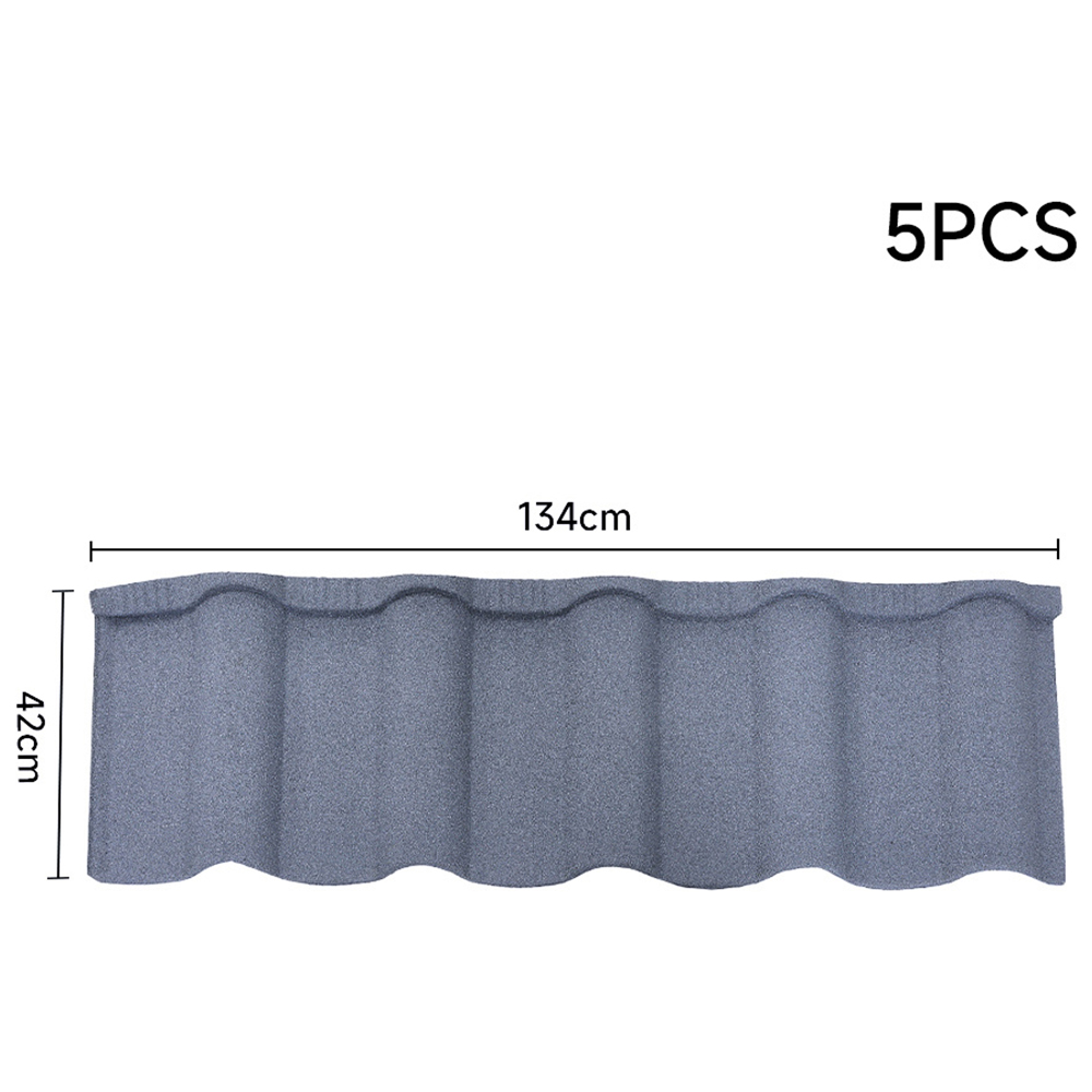 H&O Direct Grey Galvanized Zinc Golan Tile Roof Shingles 5 Pack Image 3