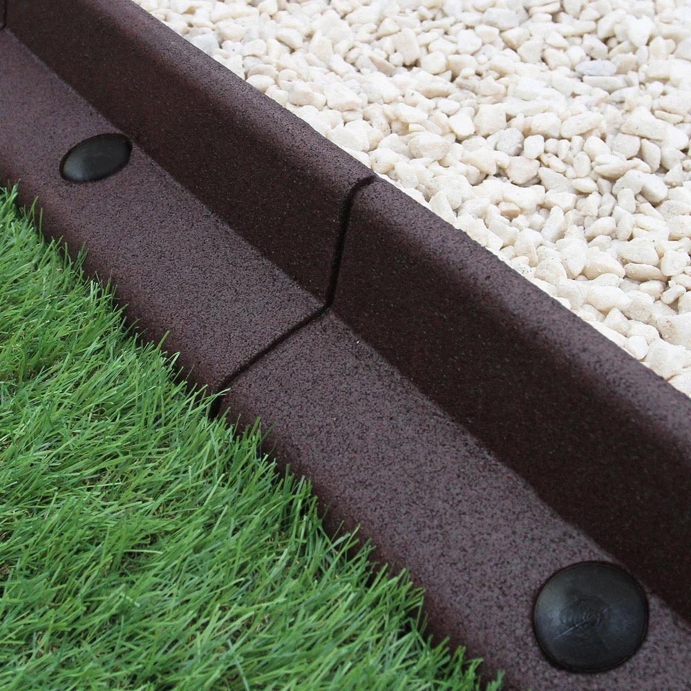 MonsterShop Brown 4ft 50 Pack Flexible Lawn Edging Image 4