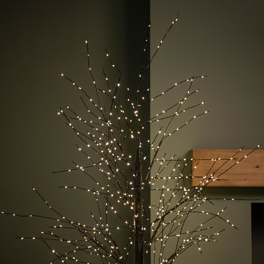 Samuel Alexander Black Micro Dot Warm White LED Pre-Lit Artificial Christmas Tree 6ft Image 3