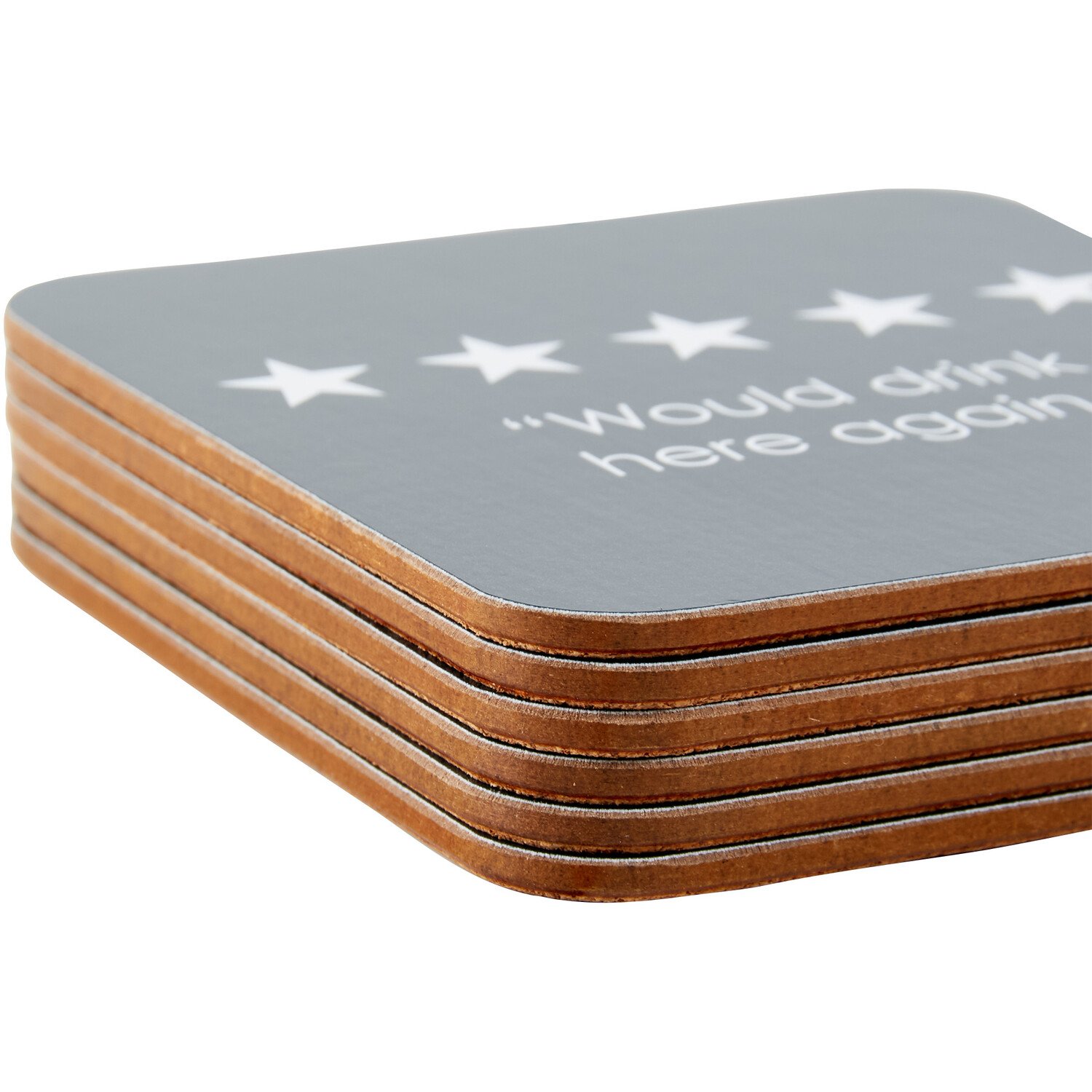 Pack of 6 5 Star Coasters - Navy Image 2
