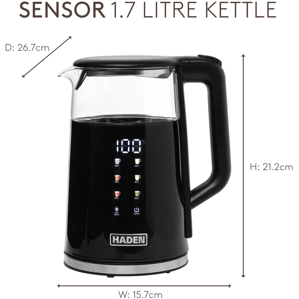 Haden Sensor 212931 Black Touch Screen 1.7L Kettle 1850-2200W Image 9