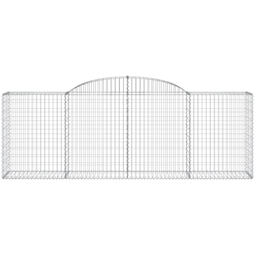 vidaXL Silver Galvanised Iron Arched Gabion Basket 300 x 50 x 100/120cm 11 Pack Image 4