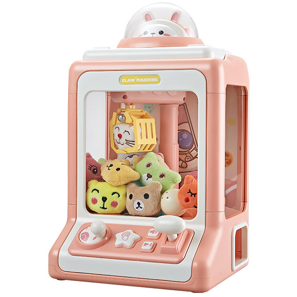 Living and Home Pink Household Mini Clip Doll Claw Machine Image 1